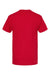 M&O 4800 Mens Gold Soft Touch Short Sleeve Crewneck T-Shirt Deep Red Flat Back
