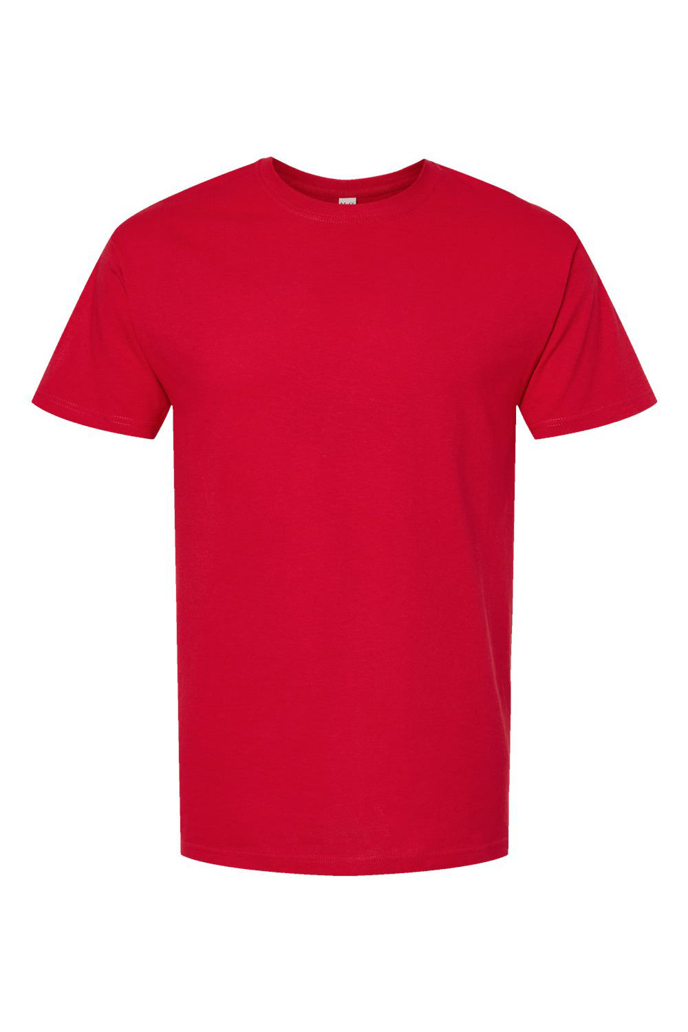 M&O 4800 Mens Gold Soft Touch Short Sleeve Crewneck T-Shirt Deep Red Flat Front