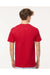 M&O 4800 Mens Gold Soft Touch Short Sleeve Crewneck T-Shirt Deep Red Model Back