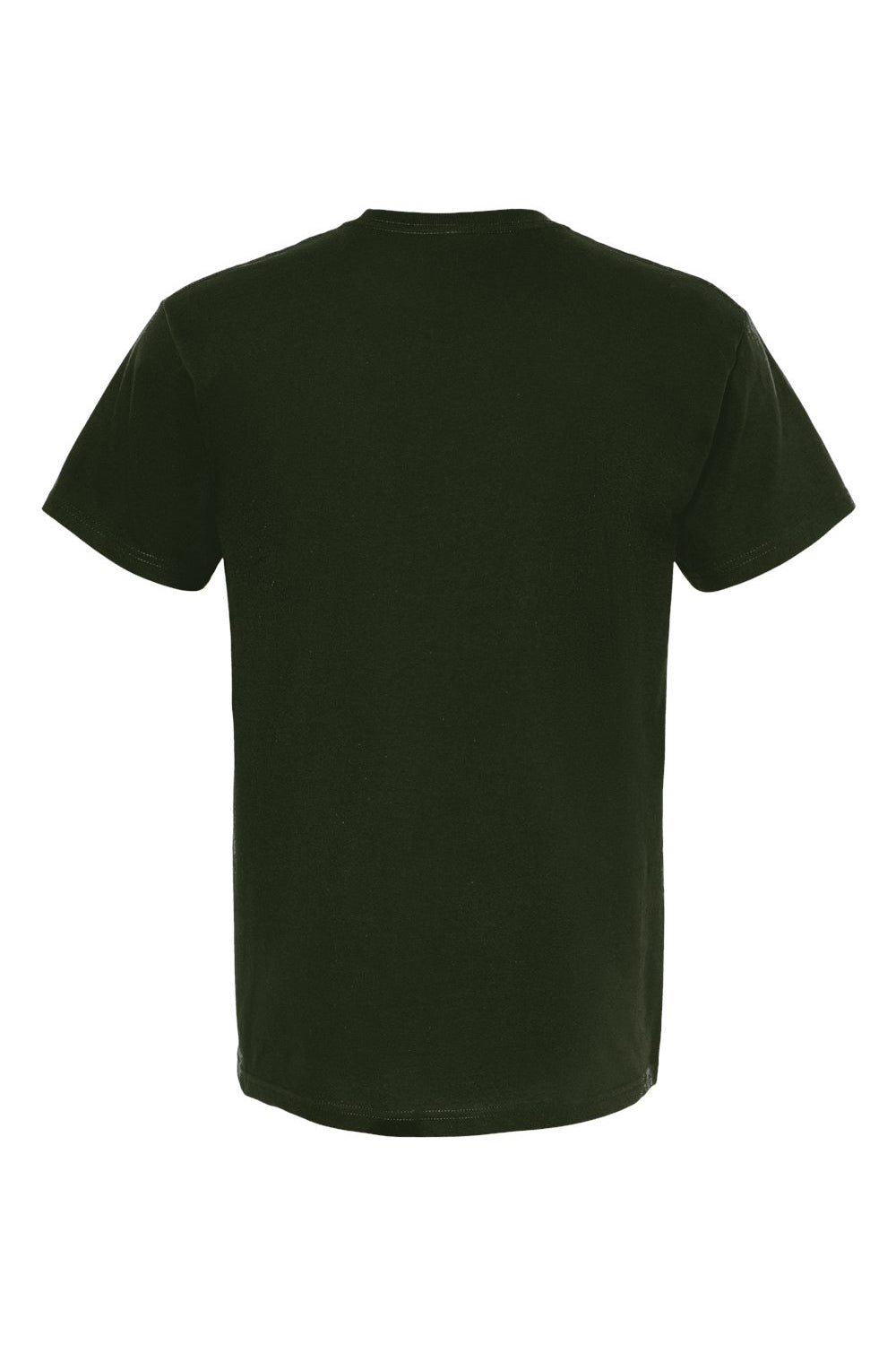 M&O 4800 Mens Gold Soft Touch Short Sleeve Crewneck T-Shirt Forest Green Flat Back