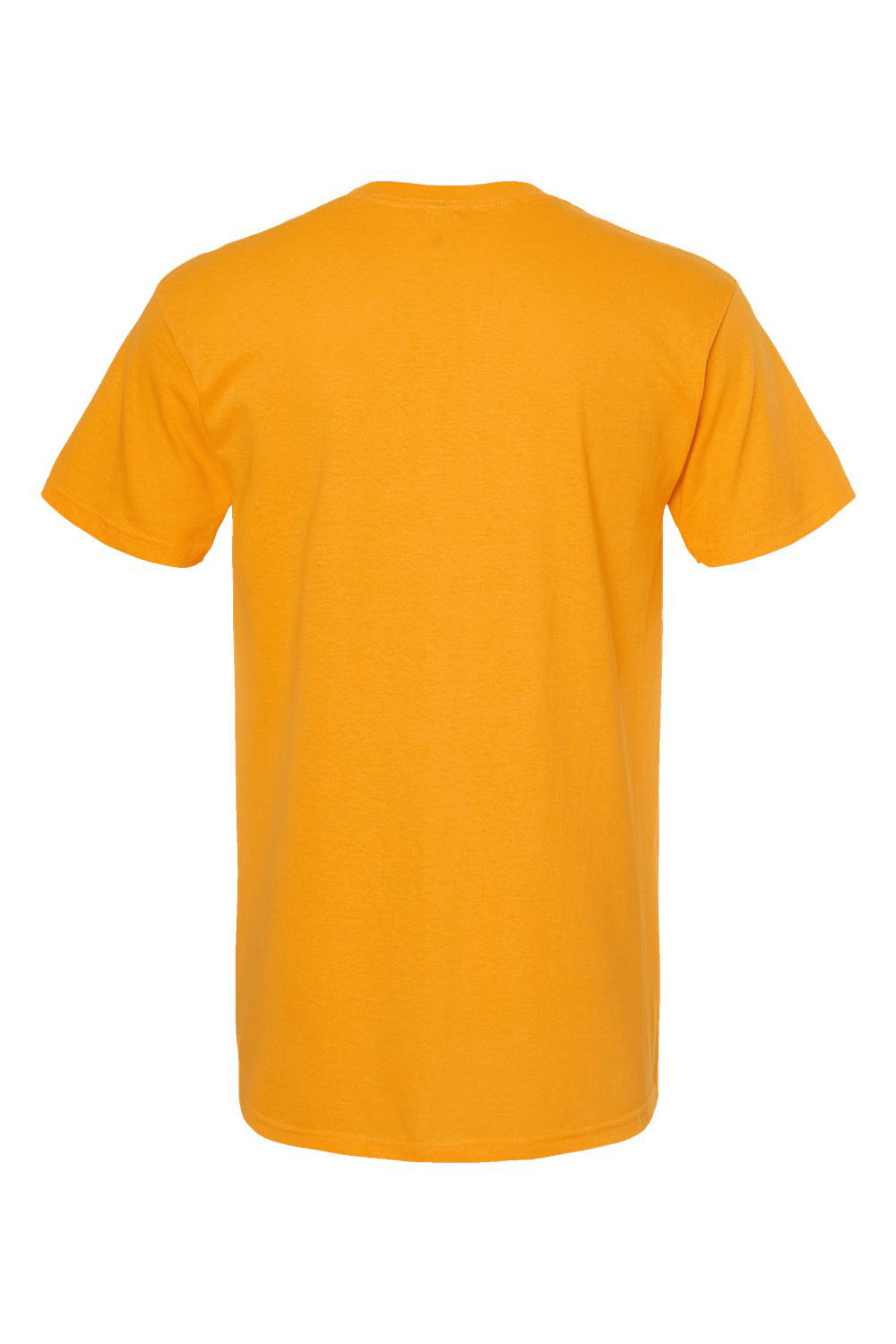 M&O 4800 Mens Gold Soft Touch Short Sleeve Crewneck T-Shirt Gold Flat Back