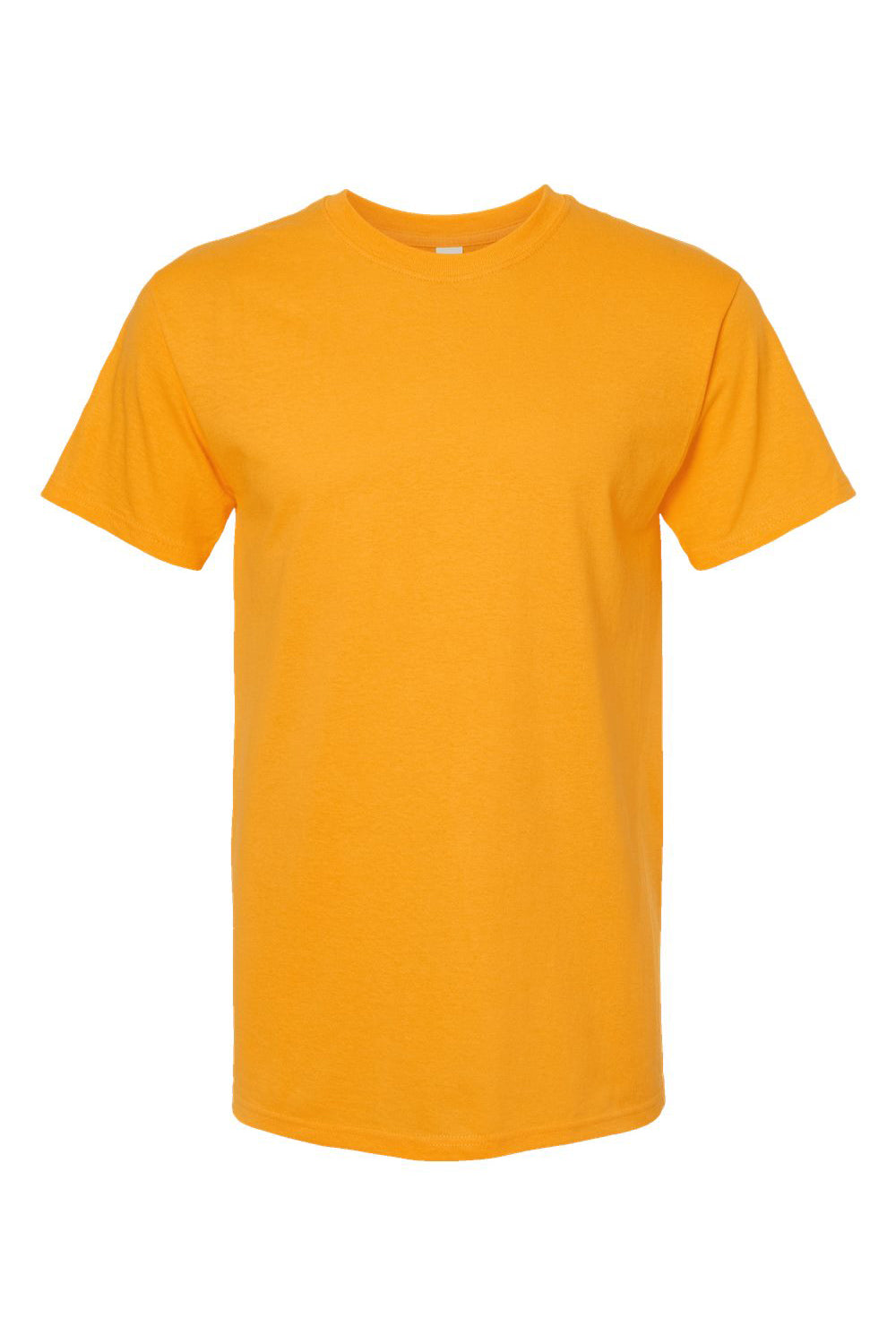 M&O 4800 Mens Gold Soft Touch Short Sleeve Crewneck T-Shirt Gold Flat Front