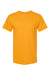 M&O 4800 Mens Gold Soft Touch Short Sleeve Crewneck T-Shirt Gold Flat Front