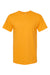 M&O 4800 Mens Gold Soft Touch Short Sleeve Crewneck T-Shirt Gold Flat Front