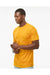 M&O 4800 Mens Gold Soft Touch Short Sleeve Crewneck T-Shirt Gold Model Side