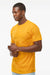 M&O 4800 Mens Gold Soft Touch Short Sleeve Crewneck T-Shirt Gold Model Side