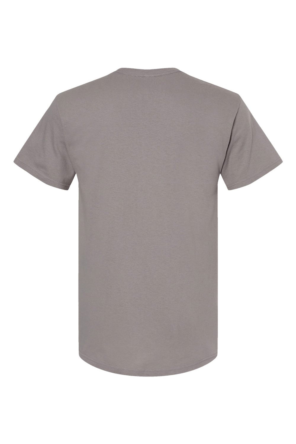 M&O 4800 Mens Gold Soft Touch Short Sleeve Crewneck T-Shirt Gravel Grey Flat Back