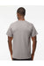 M&O 4800 Mens Gold Soft Touch Short Sleeve Crewneck T-Shirt Gravel Grey Model Back
