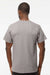 M&O 4800 Mens Gold Soft Touch Short Sleeve Crewneck T-Shirt Gravel Grey Model Back