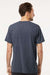 M&O 4800 Mens Gold Soft Touch Short Sleeve Crewneck T-Shirt Heather Navy Blue Model Back