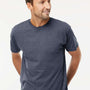 M&O Mens Gold Soft Touch Short Sleeve Crewneck T-Shirt - Heather Navy Blue
