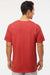 M&O 4800 Mens Gold Soft Touch Short Sleeve Crewneck T-Shirt Heather Red Model Back