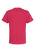 M&O 4800 Mens Gold Soft Touch Short Sleeve Crewneck T-Shirt Heliconia Pink Flat Back