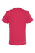 M&O 4800 Mens Gold Soft Touch Short Sleeve Crewneck T-Shirt Heliconia Pink Flat Back