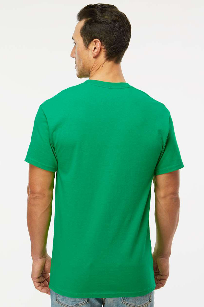M&O 4800 Mens Gold Soft Touch Short Sleeve Crewneck T-Shirt Irish Green Model Back