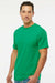 M&O 4800 Mens Gold Soft Touch Short Sleeve Crewneck T-Shirt Irish Green Model Side