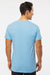 M&O 4800 Mens Gold Soft Touch Short Sleeve Crewneck T-Shirt Light Blue Model Back