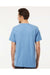 M&O 4800 Mens Gold Soft Touch Short Sleeve Crewneck T-Shirt Heather Light Blue Model Back