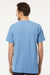M&O 4800 Mens Gold Soft Touch Short Sleeve Crewneck T-Shirt Heather Light Blue Model Back