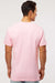 M&O 4800 Mens Gold Soft Touch Short Sleeve Crewneck T-Shirt Light Pink Model Back