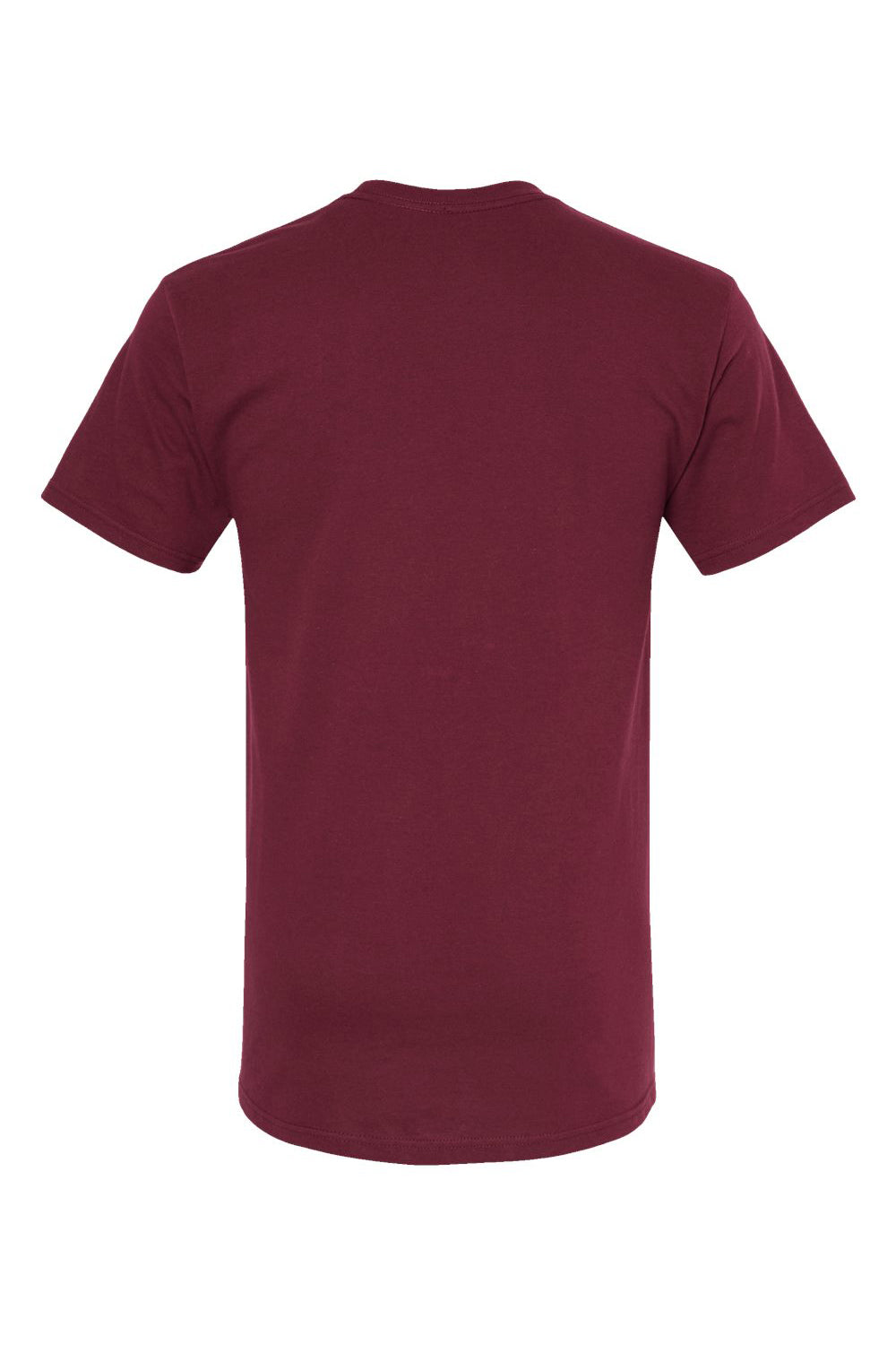 M&O 4800 Mens Gold Soft Touch Short Sleeve Crewneck T-Shirt Maroon Flat Back