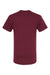 M&O 4800 Mens Gold Soft Touch Short Sleeve Crewneck T-Shirt Maroon Flat Back