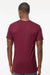 M&O 4800 Mens Gold Soft Touch Short Sleeve Crewneck T-Shirt Maroon Model Back