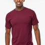 M&O Mens Gold Soft Touch Short Sleeve Crewneck T-Shirt - Maroon