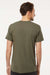 M&O 4800 Mens Gold Soft Touch Short Sleeve Crewneck T-Shirt Military Green Model Back