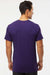 M&O 4800 Mens Gold Soft Touch Short Sleeve Crewneck T-Shirt Purple Model Back
