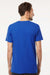 M&O 4800 Mens Gold Soft Touch Short Sleeve Crewneck T-Shirt Royal Blue Model Back