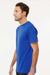 M&O 4800 Mens Gold Soft Touch Short Sleeve Crewneck T-Shirt Royal Blue Model Side