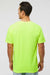 M&O 4800 Mens Gold Soft Touch Short Sleeve Crewneck T-Shirt Safety Green Model Back