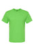 M&O 4800 Mens Gold Soft Touch Short Sleeve Crewneck T-Shirt Vivid Lime Green Flat Front