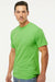 M&O 4800 Mens Gold Soft Touch Short Sleeve Crewneck T-Shirt Vivid Lime Green Model Side