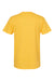 M&O 4800 Mens Gold Soft Touch Short Sleeve Crewneck T-Shirt Yellow Flat Back