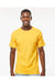 M&O 4800 Mens Gold Soft Touch Short Sleeve Crewneck T-Shirt Yellow Model Front