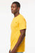 M&O 4800 Mens Gold Soft Touch Short Sleeve Crewneck T-Shirt Yellow Model Side