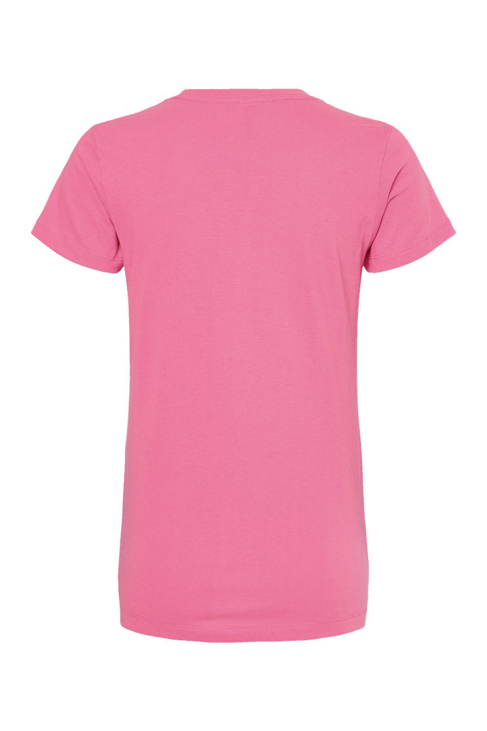 M&O 4810 Womens Gold Soft Touch Short Sleeve Crewneck T-Shirt Azalea Pink Flat Back