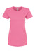 M&O 4810 Womens Gold Soft Touch Short Sleeve Crewneck T-Shirt Azalea Pink Flat Front