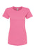 M&O 4810 Womens Gold Soft Touch Short Sleeve Crewneck T-Shirt Azalea Pink Flat Front