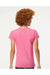 M&O 4810 Womens Gold Soft Touch Short Sleeve Crewneck T-Shirt Azalea Pink Model Back