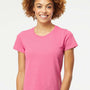 M&O Womens Gold Soft Touch Short Sleeve Crewneck T-Shirt - Azalea Pink