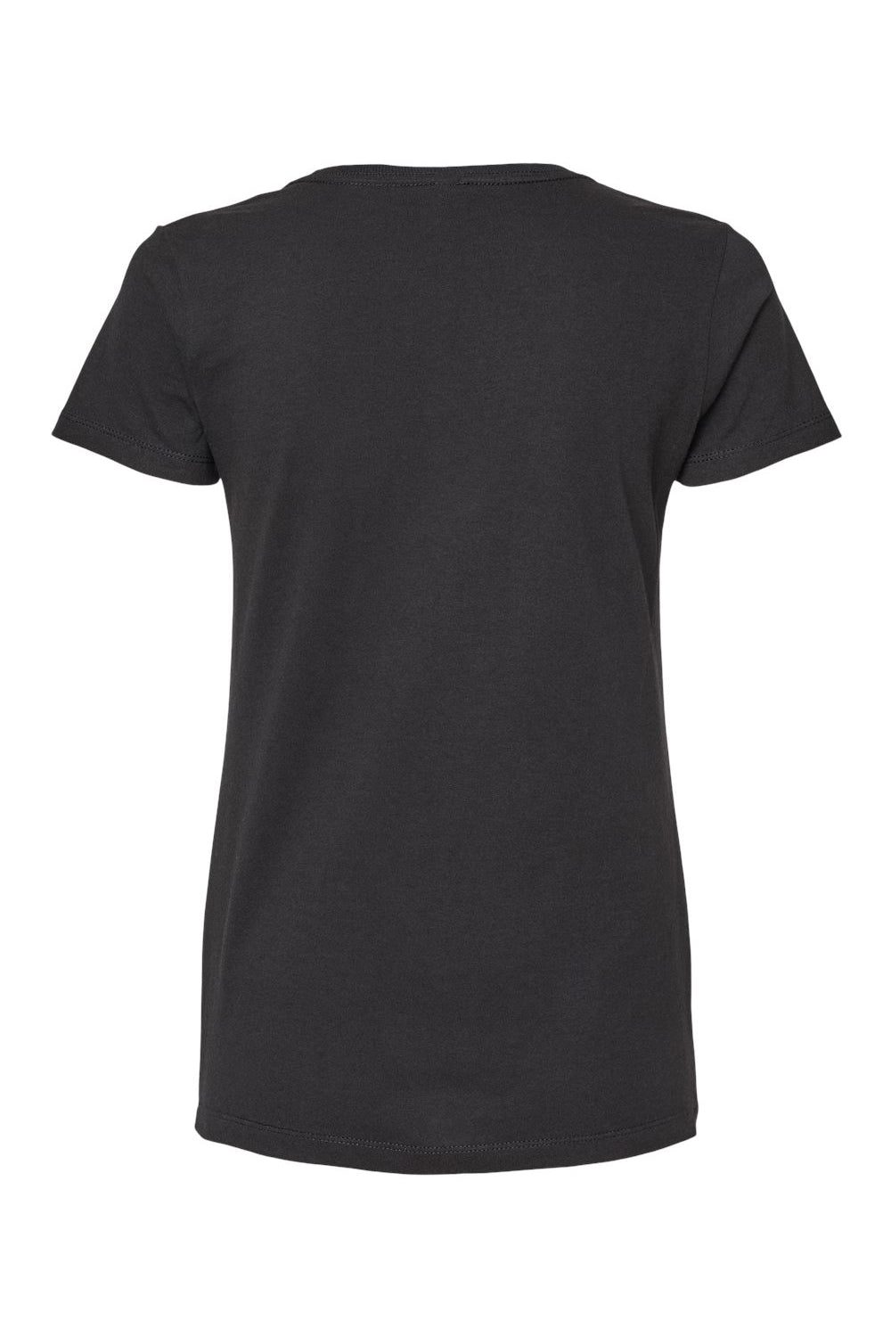 M&O 4810 Womens Gold Soft Touch Short Sleeve Crewneck T-Shirt Black Flat Back