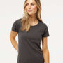 M&O Womens Gold Soft Touch Short Sleeve Crewneck T-Shirt - Charcoal Grey - NEW