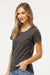 M&O 4810 Womens Gold Soft Touch Short Sleeve Crewneck T-Shirt Charcoal Grey Model Side