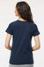 M&O 4810 Womens Gold Soft Touch Short Sleeve Crewneck T-Shirt Deep Navy Blue Model Back