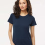 M&O Womens Gold Soft Touch Short Sleeve Crewneck T-Shirt - Deep Navy Blue - NEW