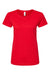 M&O 4810 Womens Gold Soft Touch Short Sleeve Crewneck T-Shirt Deep Red Flat Front