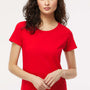 M&O Womens Gold Soft Touch Short Sleeve Crewneck T-Shirt - Deep Red